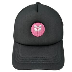 Red Aspen Trucker Hat Black One Size Snapback Mesh Foam Front Leaf Logo Patch